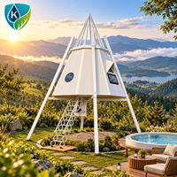 Maison capsule spatiale de luxe préfabriquée modulaire avec toit en verre panoramique pour hôtel-resort de glamping