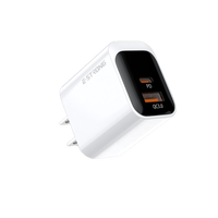 Pengisi Daya Cepat GaN Dual Port 20W 33W PD 2.0 dengan Colokan UK/EU/US untuk Ponsel - Adaptor Pengisian Cepat USB-C E-STRONG