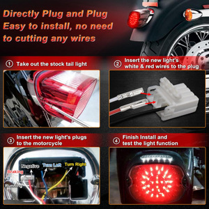 Feu arrière LED Movotoy 12V avec lentille fumée, universel, pour mise à niveau et rénovation - Product Image 2