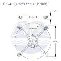 Châssis de course en fibre de verre 4 axes 15 pouces PFLY HTX415/HTX414 pour moteur 4214, pièces pour avions et drones RC (pour garçons)