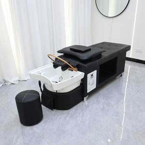 Station de Spa Professionnelle pour Salon de Coiffure avec Équipement de Spa Capillaire, Table de Massage, Bac à Shampooing en Céramique et Lit de Lavage Capillaire - Product Image 1