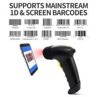 GTCODESTAR 1D CCD escáner de código de barras 2,4G lector de código de barras inalámbrico CCD USB pistola de escaneo de código de barras para escaneo de supermercado