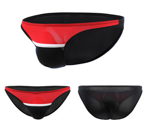 2019 hommes sous-vêtements respirants U convexe mince glace soie taille basse Hit couleur tricoté tissu confortable GAY hommes sous-vêtements - Product Image 5