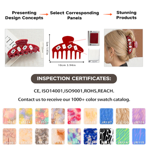 YJL NOUVEAU Clip à cheveux en PVC personnalisé, série Océan, imprimé hippocampe et tortue de mer, pour femmes, accessoires de cheveux à la mode coréenne pour filles - Product Image 6