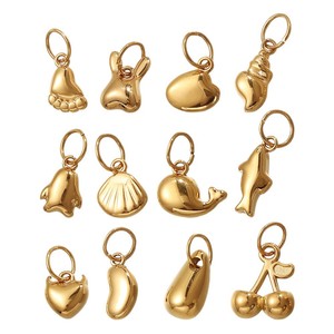 Colgante de acero inoxidable chapado en oro de formas variadas para la fabricación de collares, accesorios de joyería DIY, tamaño mediano PJ172-PJ185 - Product Image 5