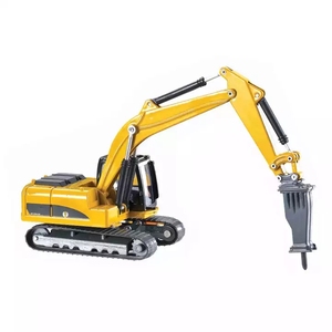 Nouvelle pelle <span class=keywords><strong>hydraulique</strong></span> en alliage moulé sous pression avec <span class=keywords><strong>marteau</strong></span>, Configuration, jouet, pelle en alliage, enfants, jouets sur mesure, voiture - Product Image 1