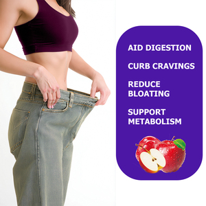 סוכריות גומי חומץ תפוחים טבעי וצמחי, ויטמין <span class=keywords><strong>B6</strong></span>, תוסף תזונה להרזיה, לעזרה בתנועת מעיים, מדכא תיאבון, כמוסות - Product Image 4