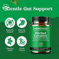Capsules laxatives à base de plantes pour soulager la constipation, hydrater le côlon, enzyme digestive, soutien naturel à la régularité intestinale