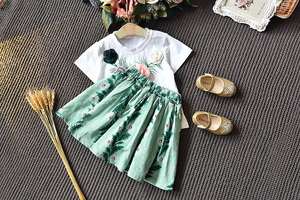 Producto Popular, Conjunto de Ropa Infantil de Algodón con Diseño de Tarjeta Americana Express Negra, Conjuntos de Flores Secas para Venta al por Mayor - Product Image 2