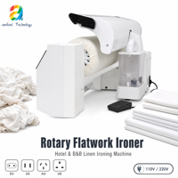 Table de repassage vapeur professionnelle pour blanchisserie, machine à repasser les draps et vêtements, presse à vapeur rotative avec support pliable