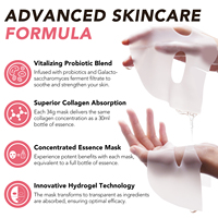 Masque visage Ikzee Deep Moisturize Collagen Lifting, soin coréen pour la peau, masque en hydrogel au bio-collagène.