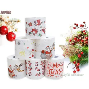 2022 Newest Best Price Christmas Ornaments Toilet Paper Ultra Comfortcare Hygroscopic party toilet paper Toilet Roll