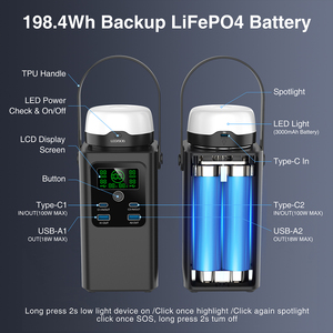 <span class=keywords><strong>Batterie</strong></span> <span class=keywords><strong>externe</strong></span> portable LiFePO4 100W PD, station d'alimentation rapide, chargeur <span class=keywords><strong>externe</strong></span> pour Starlink Mini, ordinateur portable, extérieur - Product Image 3