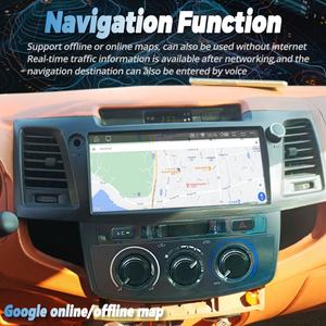 วิทยุติดรถยนต์ระบบ Android 13 ขนาด 10.33 นิ้ว แบบดั้งเดิม พร้อมระบบนำทาง GPS, Carplay, เครื่องเล่นวิดีโอ และมัลติมีเดีย สำหรับรถยนต์ Toyota Fortuner Hilux ปี 2007-2015 - Product Image 4