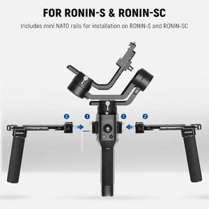 NEEWER Double Poignée pour Stabilisateur DJI RS4 RS4 <span class=keywords><strong>Pro</strong></span> RS3 RS3 <span class=keywords><strong>Pro</strong></span> RS2 RSC2 <span class=keywords><strong>Ronin</strong></span> S <span class=keywords><strong>SC</strong></span>, Kit de Poignée Double avec 2 Mini Rails NATO - Product Image 2