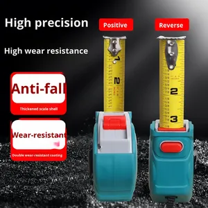 Ruban à mesurer en acier LIANGJIN <span class=keywords><strong>PO6</strong></span> pour le commerce extérieur, entièrement en anglais, à remontage automatique, 7,5 m, métrique, impérial, double échelle, résistant à l'usure - Product Image 2