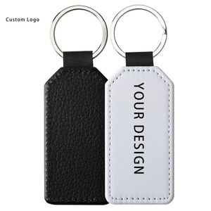Eco-Friendly Stainless Steel Keyring Decorations with Woven PU Leather Custom Patterns for Special Occasions - Product Image 5