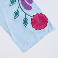 Robes africaines pour femmes H&D S11128, nouveau style, broderie bleue, robe longue en bazin, robe décontractée pour femme avec foulard