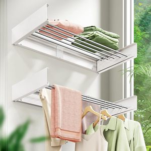 Séchoir à linge double niveau sur pied en fer, pliable, mural, durable et peu encombrant pour la cuisine - Product Image 2