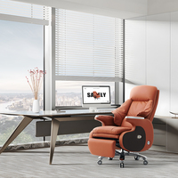 Vente en gros Nouveau design Chaises de bureau en cuir pour directeur exécutif Chaises de bureau pivotantes ergonomiques de luxe EMF