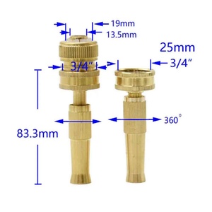 Pistolet d'arrosage réglable 3/4'' BSP US pour l'irrigation de jardin, l'arrosage de pelouse et le nettoyage à haute pression - Product Image 2