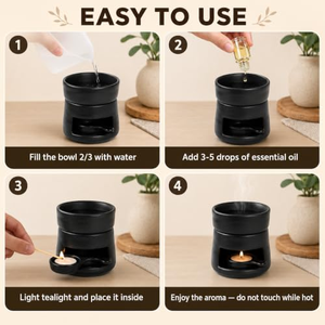 Simple European Ceramic Aromatherapy Diffuser Essential Oil <b>Burner</b> <b>Candle</b> <b>Wax</b> Melt Warmer Incense <b>Burners</b> Holder Home Decor - Product Image 4
