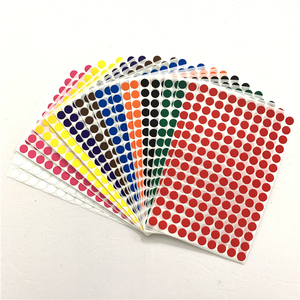 Etiqueta de codificación de colores, pegatinas redondas grabables coloridas, etiquetas de puntos adhesivos circulares - Product Image 3