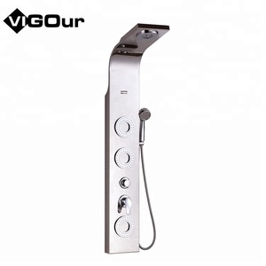 Hiện đại thép không gỉ tĩnh nhiệt tắm cột tháp tắm phần cứng thiết lập với chức năng tắm Bảng điều chỉnh Kệ hệ thống tĩnh nhiệt - Product Image 4