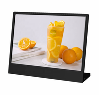 Boîte à lumière LED A4 rechargeable Tableau de menu de bureau magnétique Panneau publicitaire Forme rectangulaire Panneau alimenté par batterie