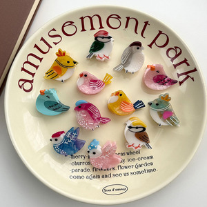 Nouvelle pince à cheveux mignonne en forme d'animaux marins 2026, mini 3,5 cm, crabe, tortue, hirondelle, en acétate, pour fille, douce et élégante - Product Image 3