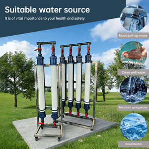 Système d'eau domestique 1000-2000 L/H avec filtration et interception des grosses particules de sédiments, support en acier inoxydable sur roues - Product Image 1