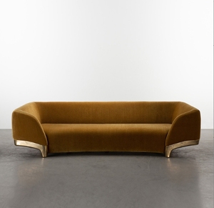 Tela italiana Luz de lujo moderno simple tres filas rectas sala de estar sofá Villa para sala de estar - Product Image 4