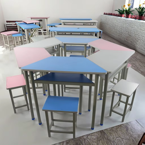 Quality Choice Modern Adjustable <strong>Aluminum</strong> Alloy Hexagon School Classroom <strong>Table</strong> and Chair Set with Simple Design - Product Image 1
