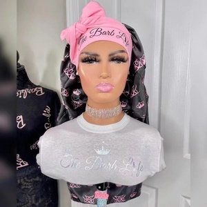 シルクサテンボンネットヘアボンネット卸売カスタム女性大人と子供用 - Product Image 3