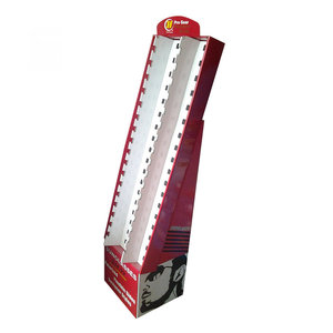 حامل عرض أرضي من الورق المقوى المموج على الطراز الحديث قابل للفصل عالي الجودة مخصص مطبوع رف ورقي مضلع - Product Image 2