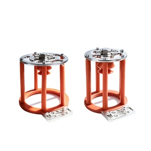 Soporte para botella con ventosa naranja/plateado con funda protectora, doble fijación, material de hierro niquelado, envoltura de silicona duradera - Product Image 2