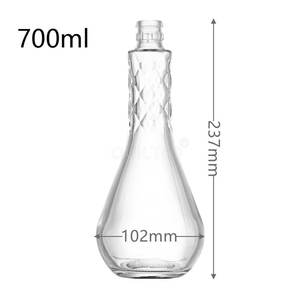 Venta DE FÁBRICA DE China Botellas de vidrio transparente de 700ml para <span class=keywords><strong>licor</strong></span> Brandy <span class=keywords><strong>Gin</strong></span> Rhum Mezcal Garrafas De Vidro Para <span class=keywords><strong>Licor</strong></span> - Product Image 1