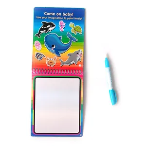 Reusable Boards Sea Animals Style Children's Water Painting Book Repeated Use Of Water Graffiti Book Portable Painting Book