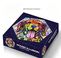 500-teiliges Unregelmäßiges Tier-Puzzle, Individuelles Design, Lernspielzeug zur Geduldskultivierung, Stressabbau-Spiel für Erwachsene