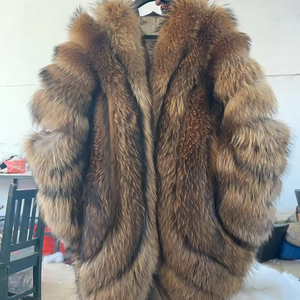 Abrigo de Piel de Mapache de Moda, Abrigos de Mujer - Product Image 1