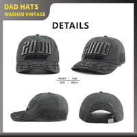 Casquette de baseball unisexe en coton à 6 panneaux, broderie 3D personnalisée flamme, visière réglable avec boucle métallique, vente en gros