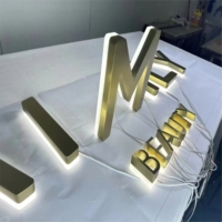 Letras de Canal LED 3D Retroiluminadas Personalizadas, Letrero Comercial de Acero Inoxidable para Hospitales, Decoración, Iluminación Publicitaria para Exteriores