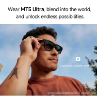 Nouvelles Lunettes Intelligentes IA de Haute Qualité MT5 ULTRA avec Activation Vocale, Traduction Intelligente, Caméra 8MP, IPX-5, Boîtier de Charge Magnétique et Fonction d'Appel