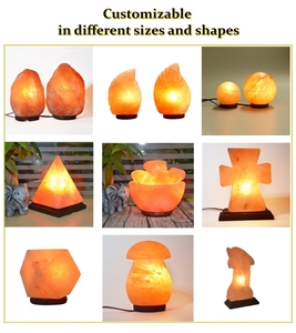 Lampes en <span class=keywords><strong>sel</strong></span> <span class=keywords><strong>de</strong></span> l'Himalaya sculptées à la main, forme naturelle, base en bois, écologiques, thème nautique, marque XUYANG, vente en gros, décoration intérieure - Product Image 3
