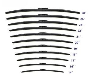 Spazzola tergicristallo in gomma naturale senza telaio con lavaggio integrato per la pulizia universale del parabrezza anteriore dell'auto - Product Image 1