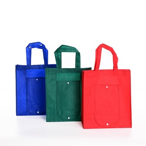 Shopper pliable pliable PP non tissé réutilisable Eco recyclage épicerie <span class=keywords><strong>TNT</strong></span> sac à provisions non tissé sacs fourre-tout non tissés avec logos - Product Image 3