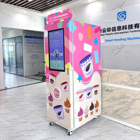 Máquina Expendedora Inteligente de Helados, Sushi y Alimentos Congelados con Ingredientes y Mermeladas, Habilitada para SDK, Operada con Monedas, Pantalla Táctil y Wi-Fi