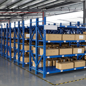 Supports de stockage solides et durables à 5 niveaux, supports de stockage légers, étagère en métal bleu noir blanc populaire, support de quincaillerie pour entrepôt - Product Image 4