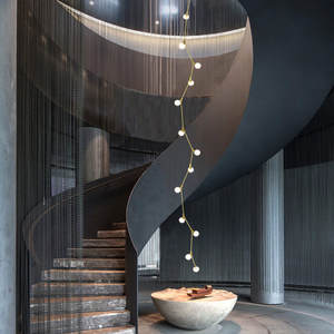 Custom Retro Design Vintage Gebogen Trap Met Handgemaakte Smeedijzeren Vangrail Natuurstenen Treden - Product Image 6