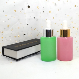 30ml 50ml 60ml Amber Glass Cosmetic Face Serum <b>Bottles</b> Custom <b>Empty</b> Luxury Hair Essential Oil Dropper with Screen Printing Tube - Product Image 5